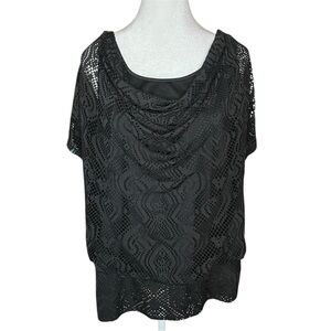 Elegant Black Lace Women Top